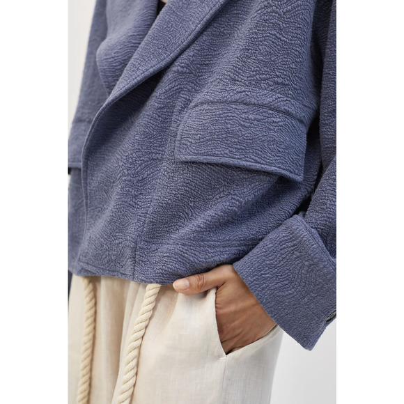 NEW Anthropologie French Mauve Blue Textured Blazer - Various - Picture 4 of 12